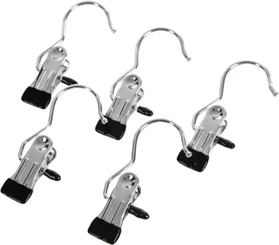 Productafbeelding van Laarzenklemmen - Set van 50 - Antislip klemmen met draaibare haak - Verchroomd - 4,5 x 10,5 cm