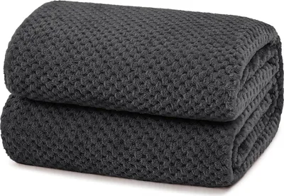 Produktbild von Yebeda Kuscheldecke Superweiche und Warme Fleecedecke für Sofa, Couch Bett mit Waffel Muster, Kuschelige Angenehme Decke Wohndecke Sofadecke, 220x240