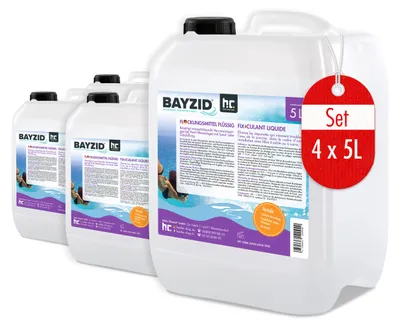 Produktbild von 4x5 L BAYZID® flüssig Flockungsmittel gegen Trübungen für sauberes Poolwasser