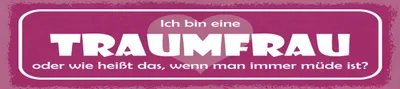 Produktbild von vianmo Holzschild 10x46 cm Ich bin eine Traumfrau