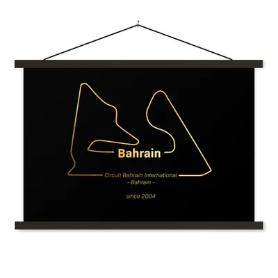 Produktbild von MuchoWow® Textilposter Bahrain - Formel 1 - Rennstrecke 120x80 cm mit schwarzem Rahmen - Wanddeko