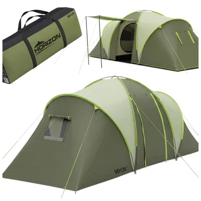 Produktbild von Vayox Campingzelt Kuppelzelt 6-Personen VA0430 HORIZON, mit Vorraum, Grün