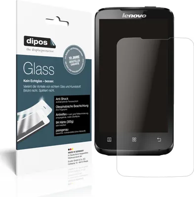 Produktbild von 2x Schutzfolie für Lenovo A316i matt - Anti-Shock 9H Folie dipos Glass Kunststoffglas