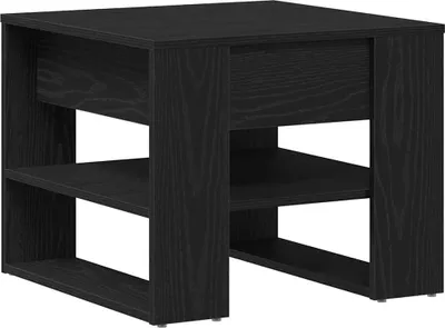 Image de Table basse en chêne noir 55,5X55X45 cm en bois Lumarko