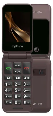 Immagine prodotto di myPhone Harmony LTE Praline Collection | Brown | 2.8+1.44 " | IPS | 48 MB | 128 MB | Single SIM | MicroSD | 3G | Bluetooth | 5.1 | Main camera resolution 2 MP | 1300 mAh