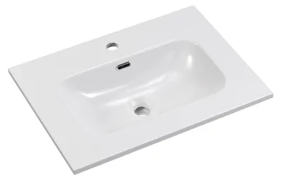 Productafbeelding van Wastafel LARGO 60 cm in glanzend wit keramiek