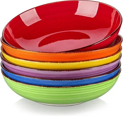 Produktbild von Famanu große 42 oz keramische Suppenschalen - Set von 6