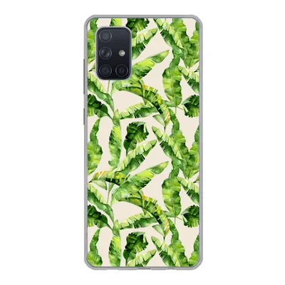 Produktbild von MuchoWow® Handyhülle Schutzhülle Hülle für Samsung Galaxy A51 5G Palmenblatt - Muster - Tropisch Silikon Softcase Handy Hülle - Abbildung