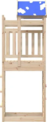 Obrázok produktu pre vidaXL Hracia veža hnedá 85 x 52,5 x 239 cm Masívne borovicové drevo