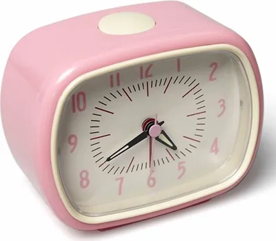 Produktbild von LS-LebenStil Vintage Reisewecker Rosa 11x9cm Retro Analog Nostalgie Quarz-Wecker Ostalgie Schlafzimmer Nachttisch Tischuhr leises ticken Alarm-Clock