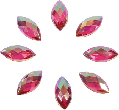 Obrázek produktu pro Cuque Verrckter Horse Eye Shape AB Gemstones Akryl AB Lake Blue Nails Phone Craft Make-up Clothes Shoes Decorations (růžová)