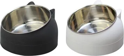 Produktbild von Zwei 100 ml Rostfreibakken (Futtereimer, Wasserbecken, schwarz und weiß)
