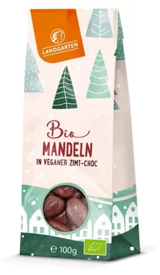 Image de Amandes biologiques - Chocolat et cannelle (végan), 100g