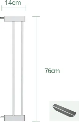 Produktbild von XAdventure Treppengitter Verlängerung 14cm Weiß
