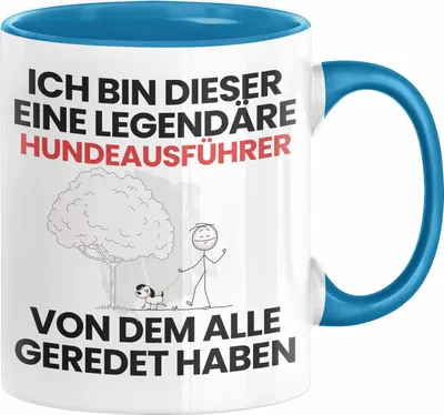 Produktbild von Hundeausführer Geschenk Tasse Lustige Geschenkidee Geburtstag für Hundeausführer Ich Bin Dieser Legendäre Hundeausführer Von Dem Alle Geredet Haben Kaffee-Becher (Blau)