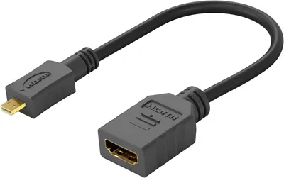 Produktbild von Goobay Micro HDMI / HDMI-Adapter, 4K/60Hz, HDMI-Micro-Stecker (Typ D) > HDMI-Buchse (Typ A)