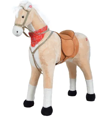 Produktbild von Pink Papaya Riesenpferd "Sternchen" 105 cm Stehpferd bis 100 kg belastbar Super Plüsch Reitpferd mit Sound