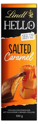 Image de Lindt et Sprüngli Hello Salted Caramel Lait entier 100g Paquet de 6