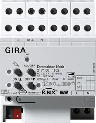 Image de Gira KNX Dimaktor simple 500 W/VA REG, avecmanuelle, 1 pièce.