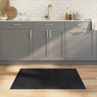 Produktbild von "2026 Promotion" Moderne Teppich Rechteckig - Schwarz 80x100 cm Bambus - Designerteppiche CC22873