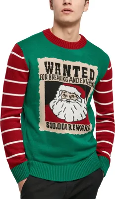 Obrázek produktu pro Pánský svetr Urban Classics Wanted Christmas Sweater x-masgreen/white - XL