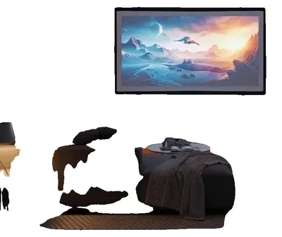 Produktbild von Projektionsleinwand, 50 Zoll, 16:9 Seitenverhältnis, armeegrün