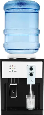 Produktbild von Elektrischer Wasserspender - Heißwasserspender - Für Trinkwasser - 500 W + 75 W - Mit Wasseranschluss - 27×24×36 cm - Schwarz