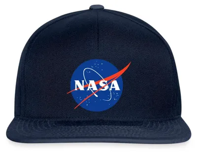 Produktbild von Spreadshirt NASA Classic Logo Snapback Cap, One size, Navy/Navy