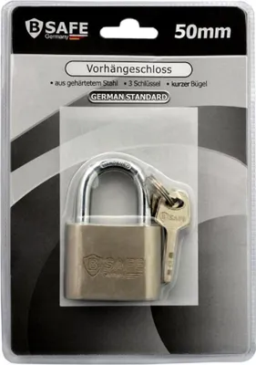 Produktbild von Vorhängeschloss Schloss Hängeschloss - Hochwertiges Schloss für den täglichen Gebrauch 1er set 50mm kurzer Bügel