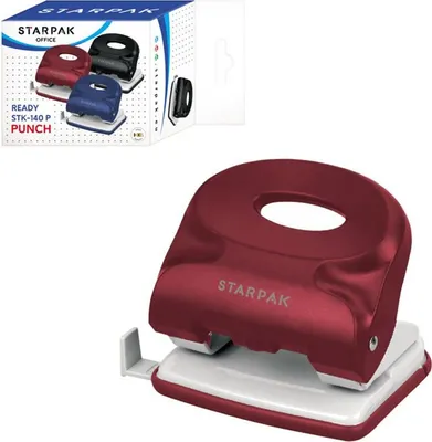 Obrázok produktu pre Plastová dierovačka 2,5/80, bordová, STARPAK 450876