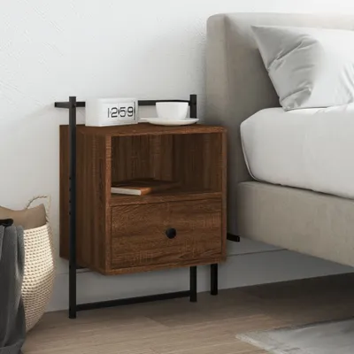 Produktbild von vidaXL Wand-Nachttisch Braun Eiche 40x30x61 cm Holzwerkstoff