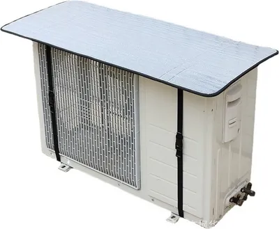 Obrázok produktu pre Klimatizačná jednotka Vonkajšia jednotka Top Cover Prevencia proti prachu Dážď odolný proti vetru Vonkajší kryt AC (pre 110x55cm/43.3x21.7in )