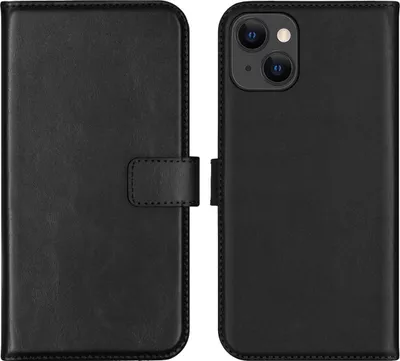 Produktbild von Selencia Echtleder Klapphülle iPhone 13 - Schwarz