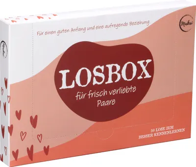 Produktbild von Makai Losbox für Paare - 50 Lose mit Ideen & Anregungen fürs Paarleben - Geschenkidee zum Geburtstag, Jahrestag oder Hochzeit für Sie & Ihn, Freund & Freundin, Mann & Frau