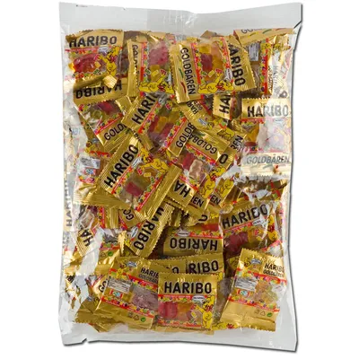 Obrázek produktu pro Haribo Zlatí medvídci mini sáčky porcované balení Mini medvídci 100 kusů