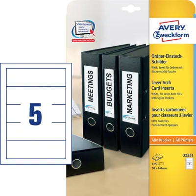 Obrázok produktu pre AVERY Zweckform rohové štítky na spisy, 50 x 146 mm