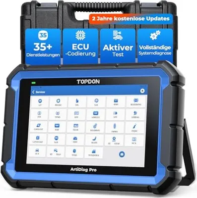 Produktbild von TOPDON ARTIDIAG PRO CAR Diagnostic Device, OBD2 ECU/Online -Codierung, aktiver Test, 35+ Wartungsdienste, alle Systeme 2 Jahre e Updates