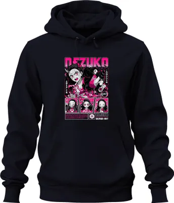 Obrázek produktu pro Demon Slayer Nezuko Demon Blood Anime Gift Japan Y2K Streetwear Halloween Uni mikina s kapucí, Navy, XXL