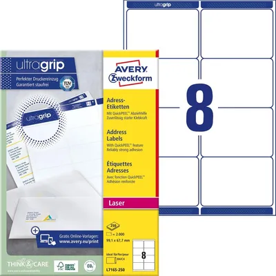 Obrázek produktu pro Neprůhledné přepravní etikety AVERY Zweckform, 99,1 x 67,7 mm