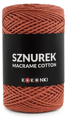 Produktbild von Makramee Garn KOKONKI Macrame Baumwolle 2 mm, 200 m, Baumwolle, Ziegelrot (227)