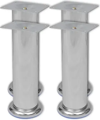 Obrázok produktu pre vidaXL Nohy na pohovku 8 ks. Okrúhle chrómové 180 mm