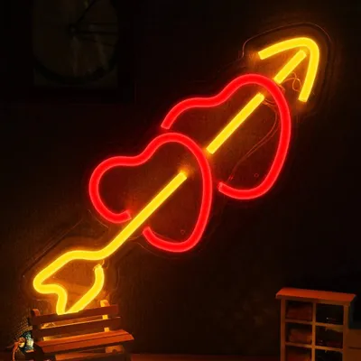 Produktbild von LED Herz Leuchtreklame Nachtlicht Neonlicht für Wand Zimmer Spielzimmer Bar Party Dekoration