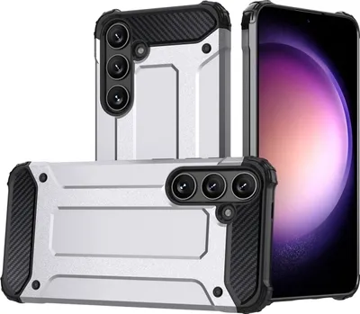 Produktbild von Mobigear Outdoor Samsung Galaxy S24 Hülle Hardcase Backcover Stoßfest - Silber