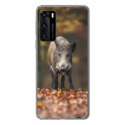 Produktbild von MuchoWow® Handyhülle Schutzhülle Hülle für Huawei P40 Wildtier - Wald - Herbst Silikon Softcase Handy Hülle - Handytasche