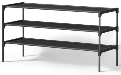 Imagen del producto de SONGMICS Estantería para zapatos de 3 niveles, estructura de metal, 91,8 x 29,7 x 53,5 cm – Dimensiones: 3 niveles (91,8 cm de ancho)