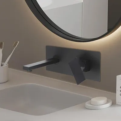 Imagen del producto de Grifo empotrado para lavabo, color - Diseño moderno - Cartucho cerámico