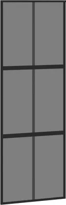 Produktbild von Schiebetür Schwarz 76x205 cm Hartglas und Aluminium