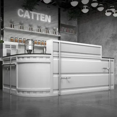 Produktbild von Theke Bartheke Empfangstresen Kasse Rezeptionstheke Restaurant-Bar Container-Kasse 150*110*50cm