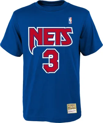 Image de Pánské tričko T-shirt Mitchell & Ness New Jersey Nets # 3 Drazen Petrovic Name & Number Tee royal - L