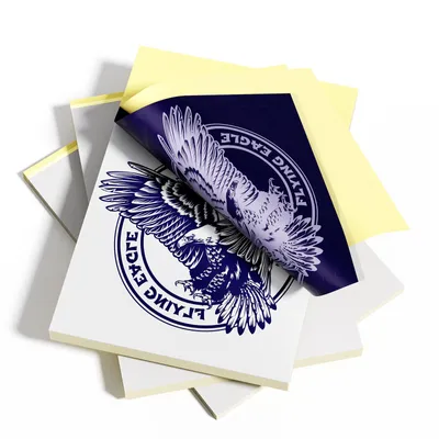 Image de Papier transfert pour tatouage Phomemo, papier transfert TP31 pour tatouage, compatible avec l'imprimante portable pour tatouage TP31, 3 pouces (80 mm) x 133 mm, 100 feuilles